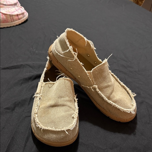 Casual Tan Frayed Edge Women's Mules - Picture 1 of 1